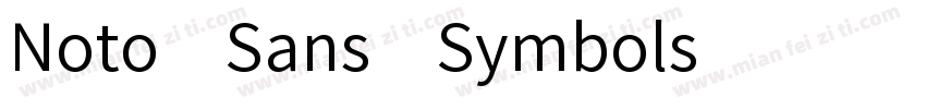 Noto Sans Symbols字体转换